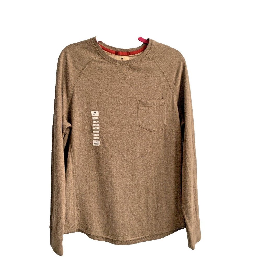 Y2K? Wind River Heritage Mens Pullover Jersey Lt. Brown Long Sleeve  Large NEW